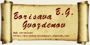 Borisava Gvozdenov vizit kartica